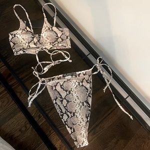 Nasty Gal snake print bikini